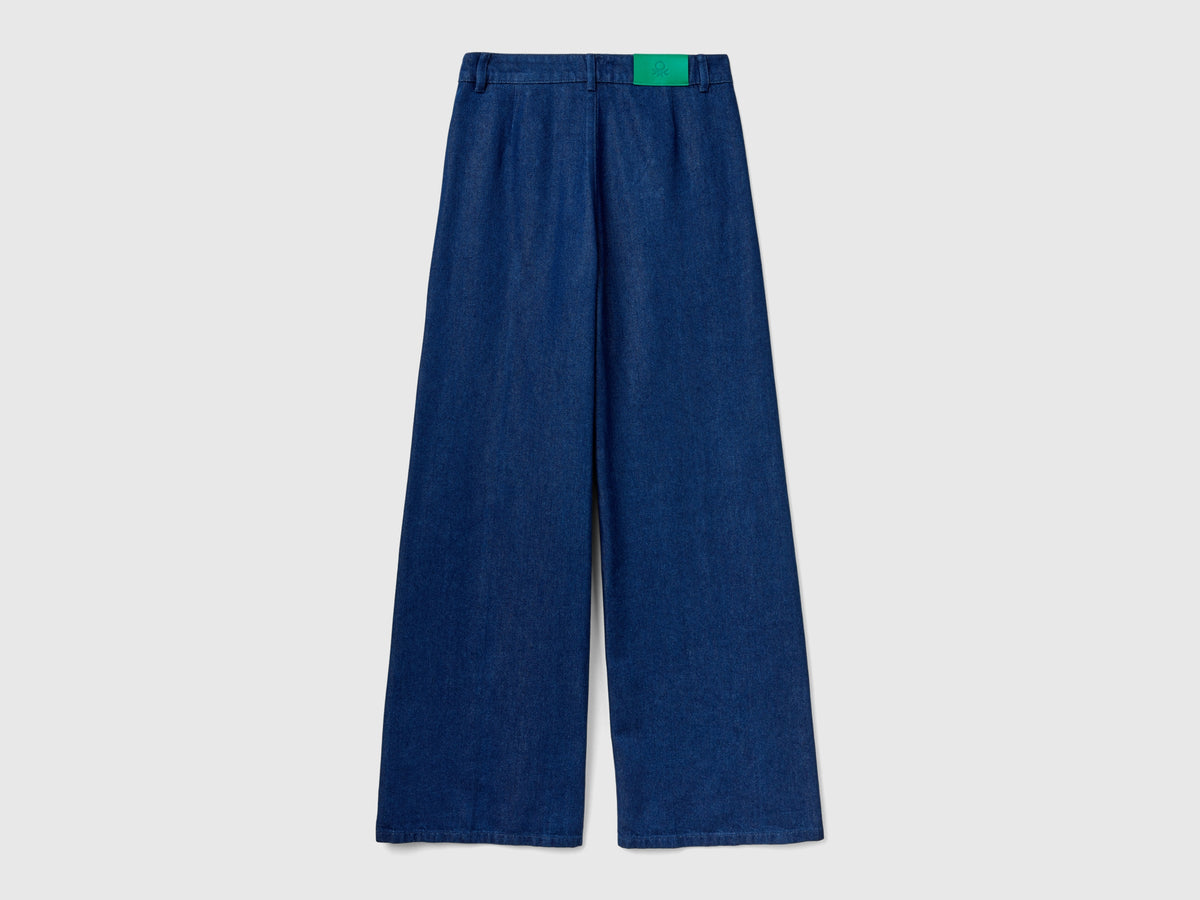 Jeans wide fit in misto viscosa