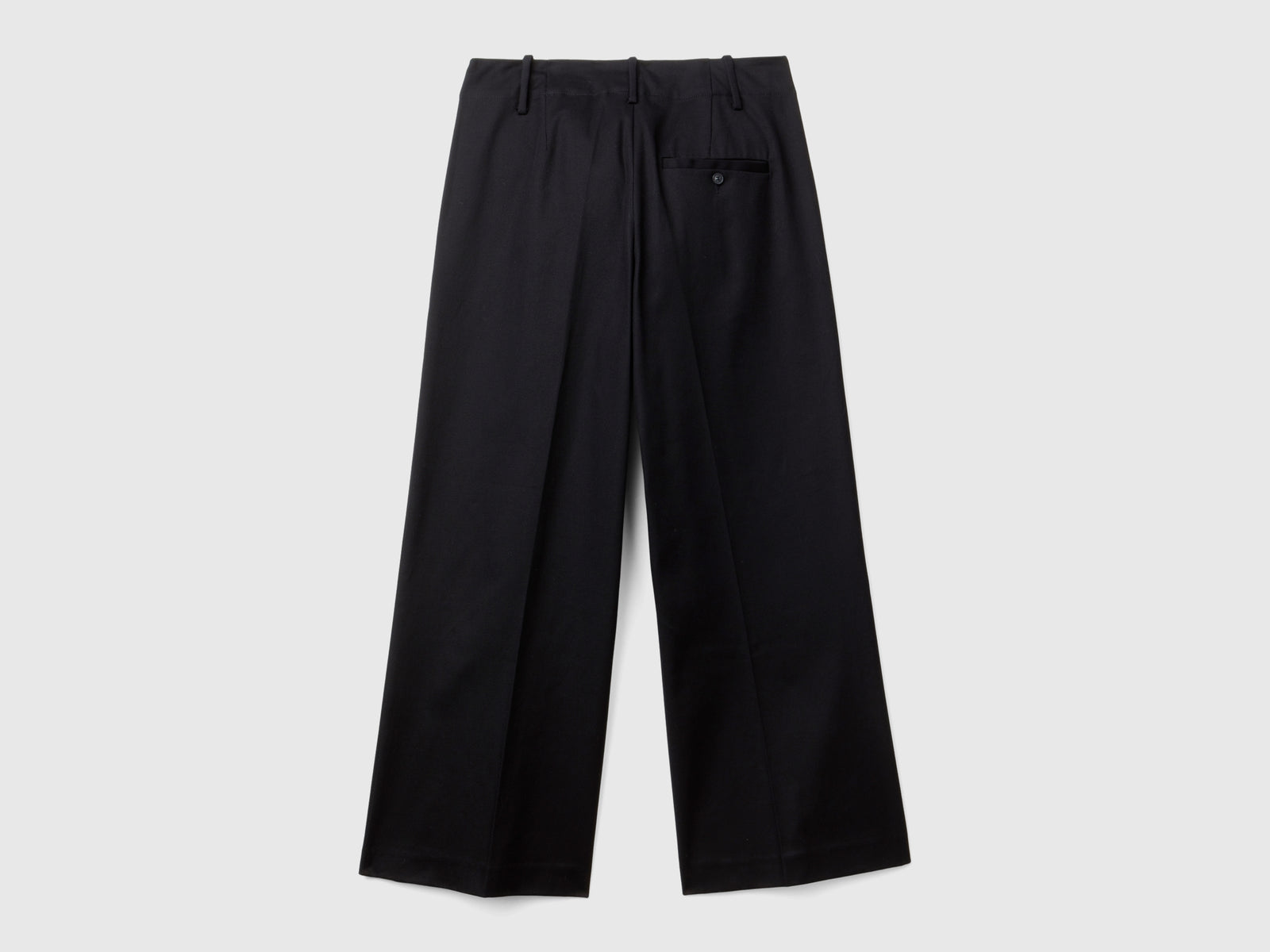 Pantaloni con gamba dritta in cotone stretch da donna nero 2 | Benetton Outlet