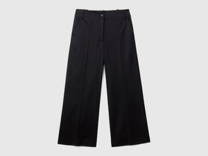 Pantaloni con gamba dritta in cotone stretch