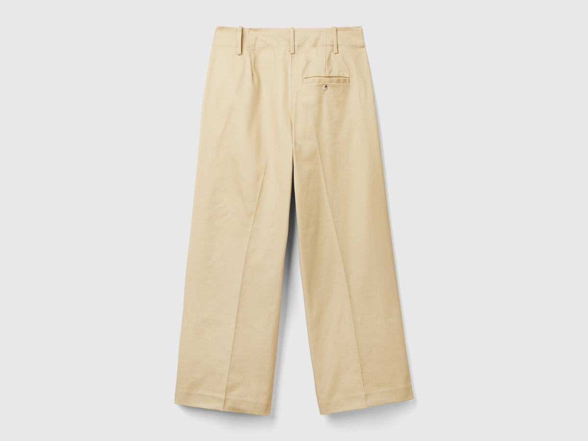 Pantaloni con gamba dritta in cotone stretch