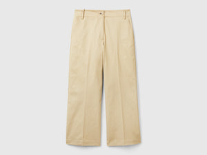Pantaloni con gamba dritta in cotone stretch