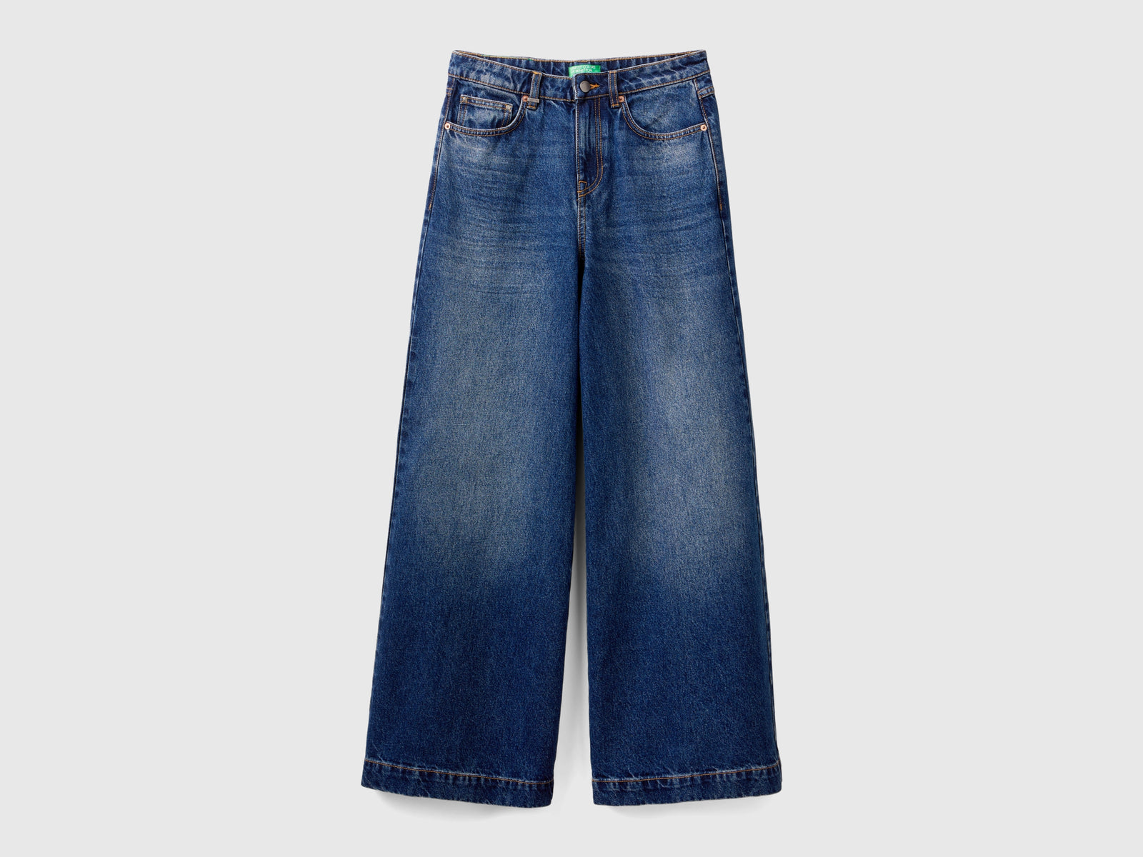 Vaqueros de corte ancho da donna blu | Benetton Outlet