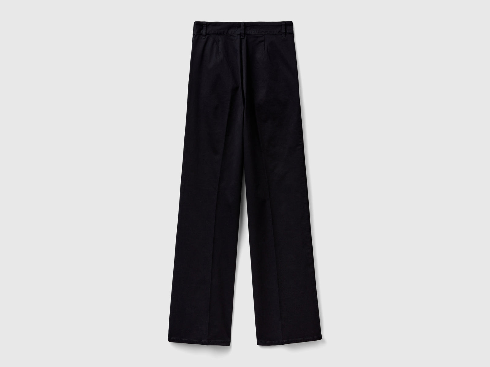 Pantalones acampanados de algodón elástico da donna nero 2 | Benetton Outlet