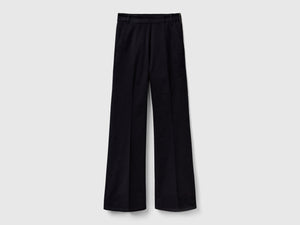 Pantalones acampanados de algodón elástico