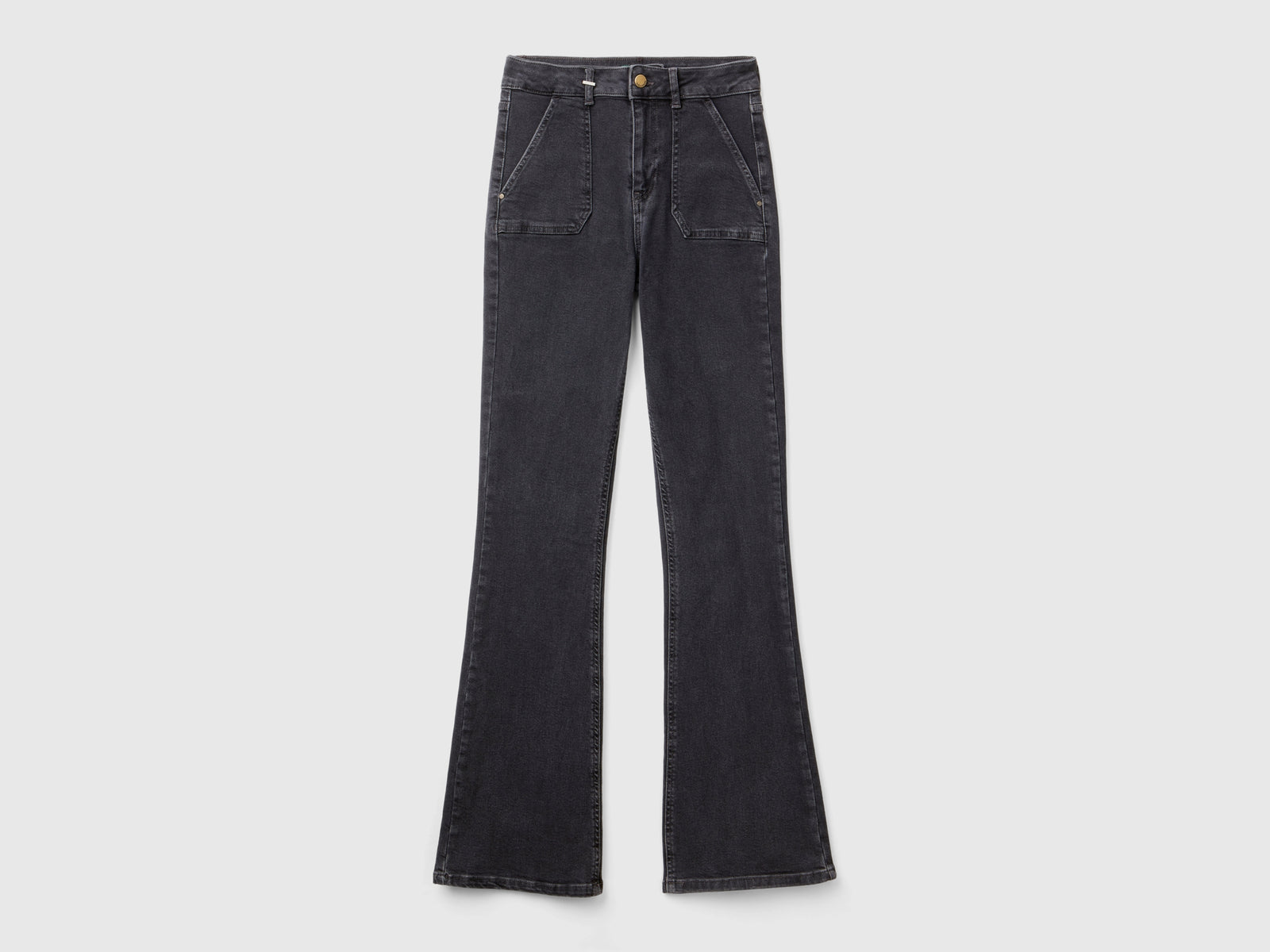 Jeans flare fit da donna nero | Benetton Outlet