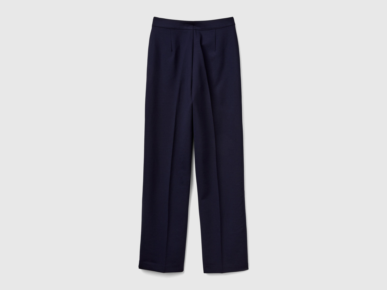 Pantaloni classici taglio dritto da donna blu scuro 2 | Benetton Outlet
