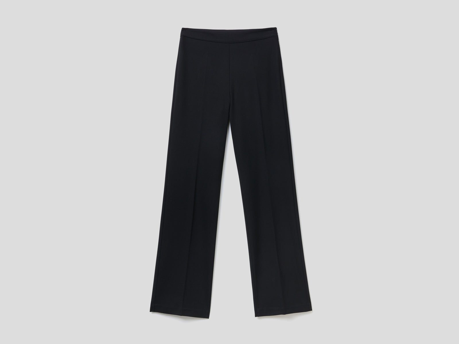 Pantalones clásicos de corte recto da donna nero | Benetton Outlet