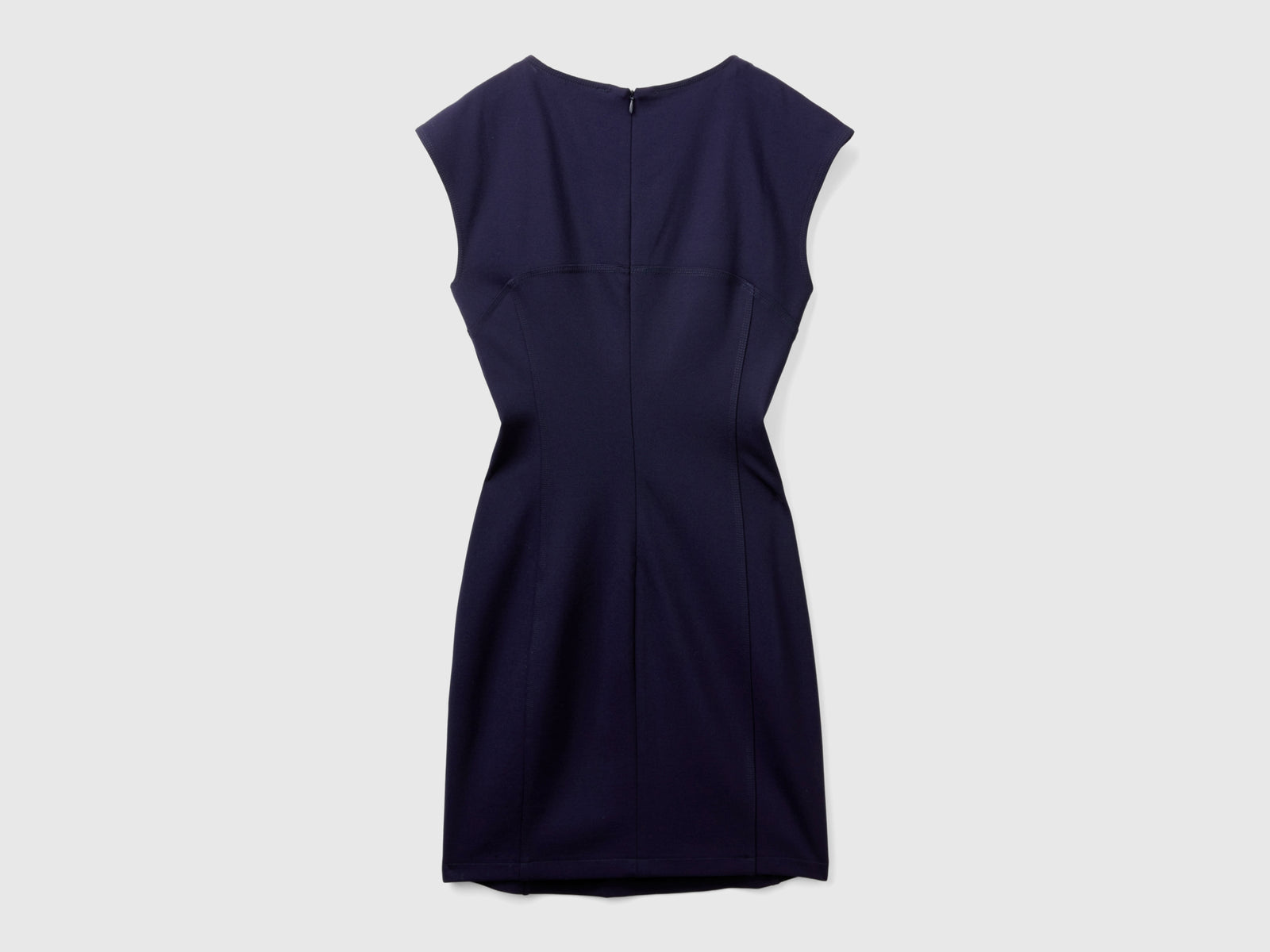 Vestito slim fit in misto viscosa stretch da donna blu scuro 2 | Benetton Outlet