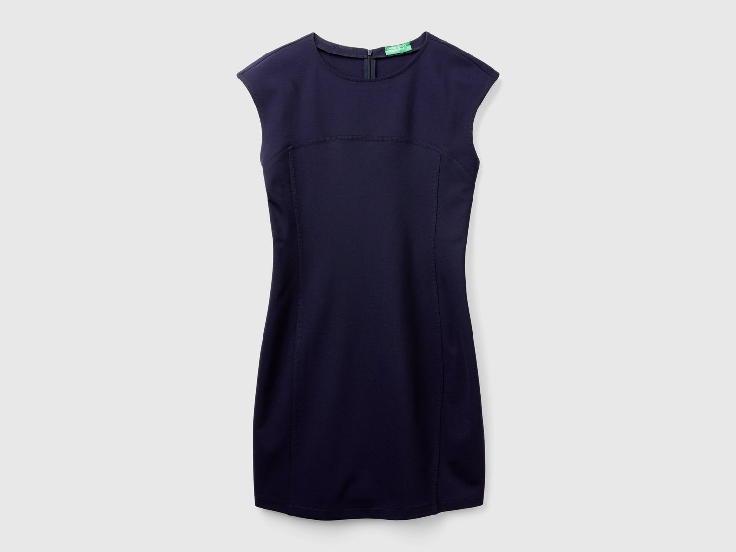 Vestito slim fit in misto viscosa stretch da donna blu scuro | Benetton Outlet