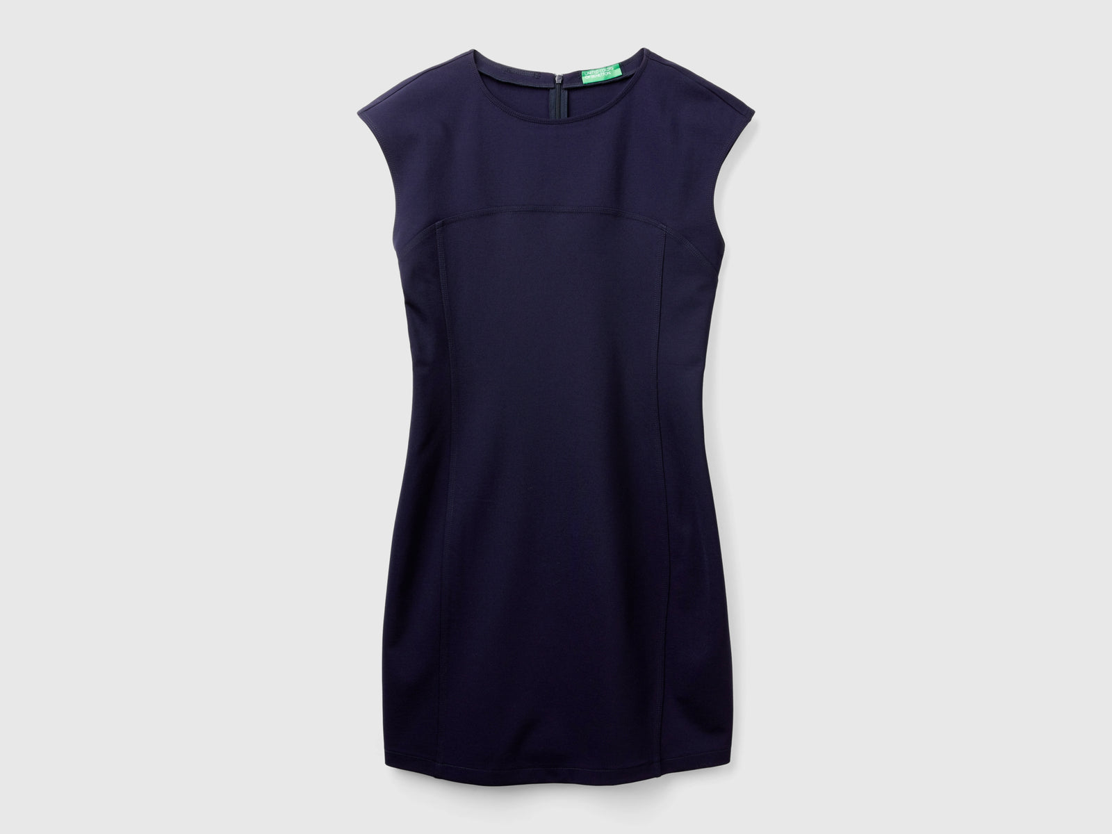 Vestito slim fit in misto viscosa stretch da donna blu scuro | Benetton Outlet