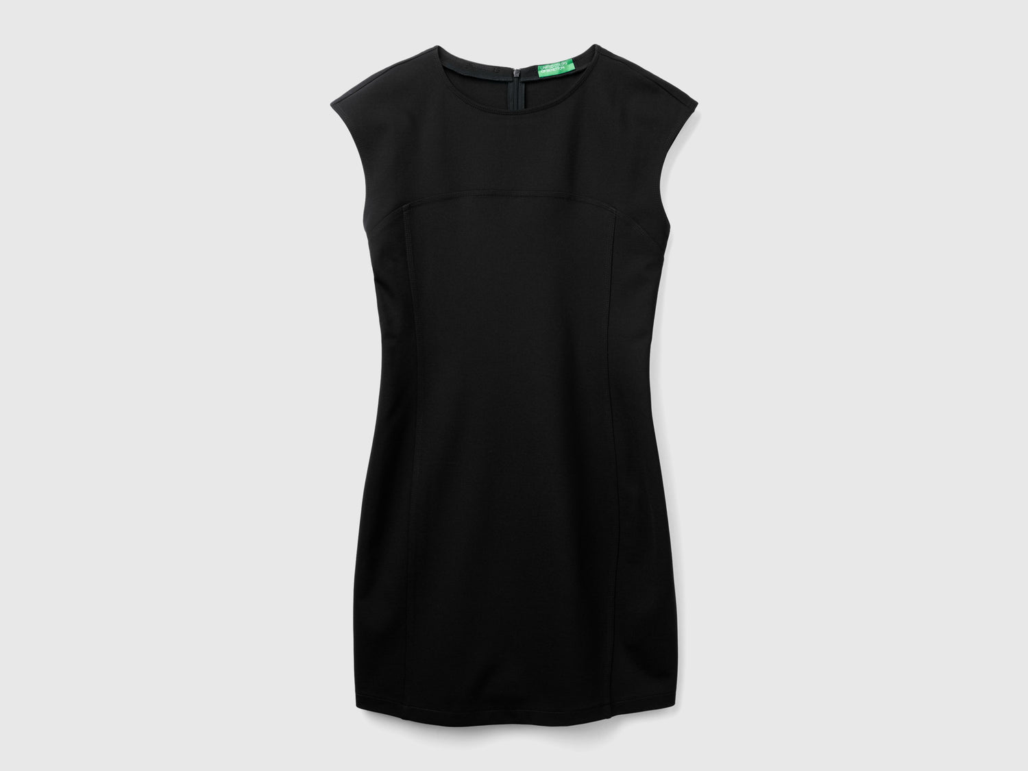 Vestito slim fit in misto viscosa stretch da donna nero | Benetton Outlet