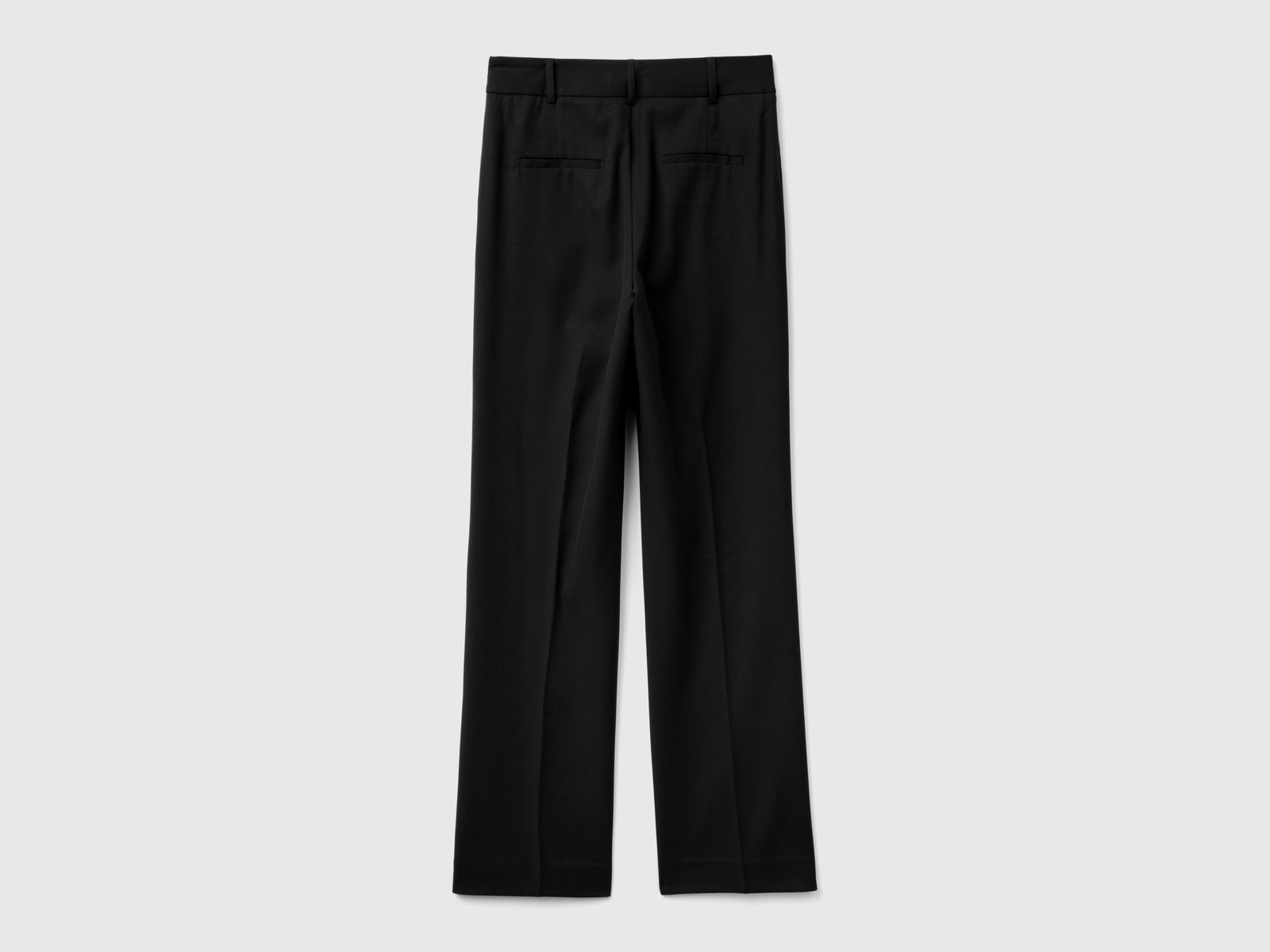 Pantalones de mezcla de viscosa y lana da donna nero 2 | Benetton Outlet
