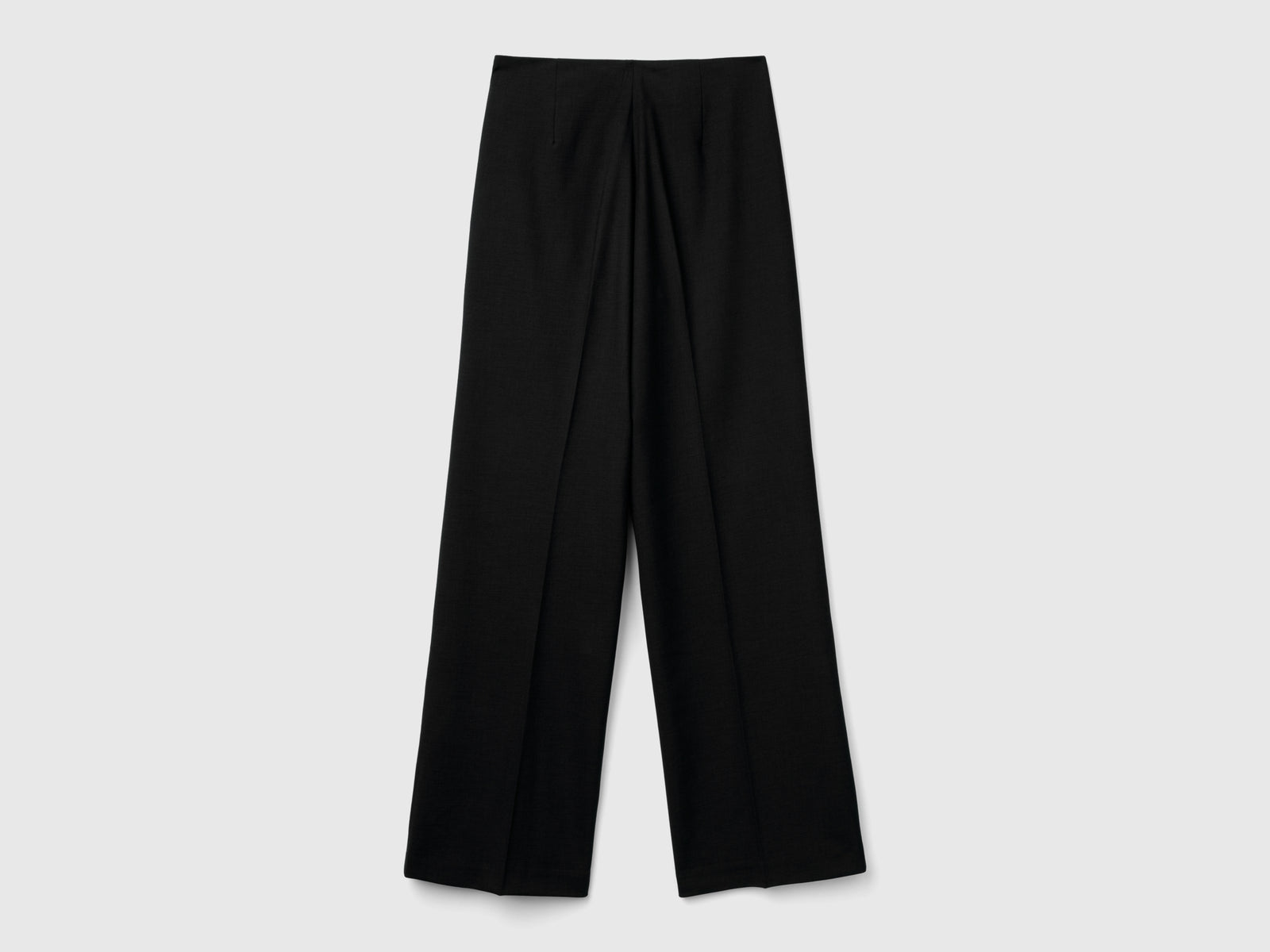 Pantaloni fluidi a vita alta da donna nero 2 | Benetton Outlet