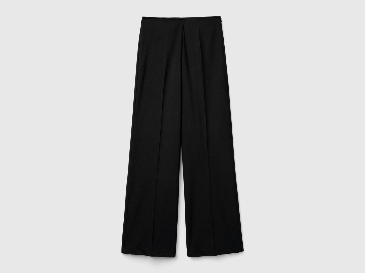 Pantaloni fluidi a vita alta da donna nero | Benetton Outlet