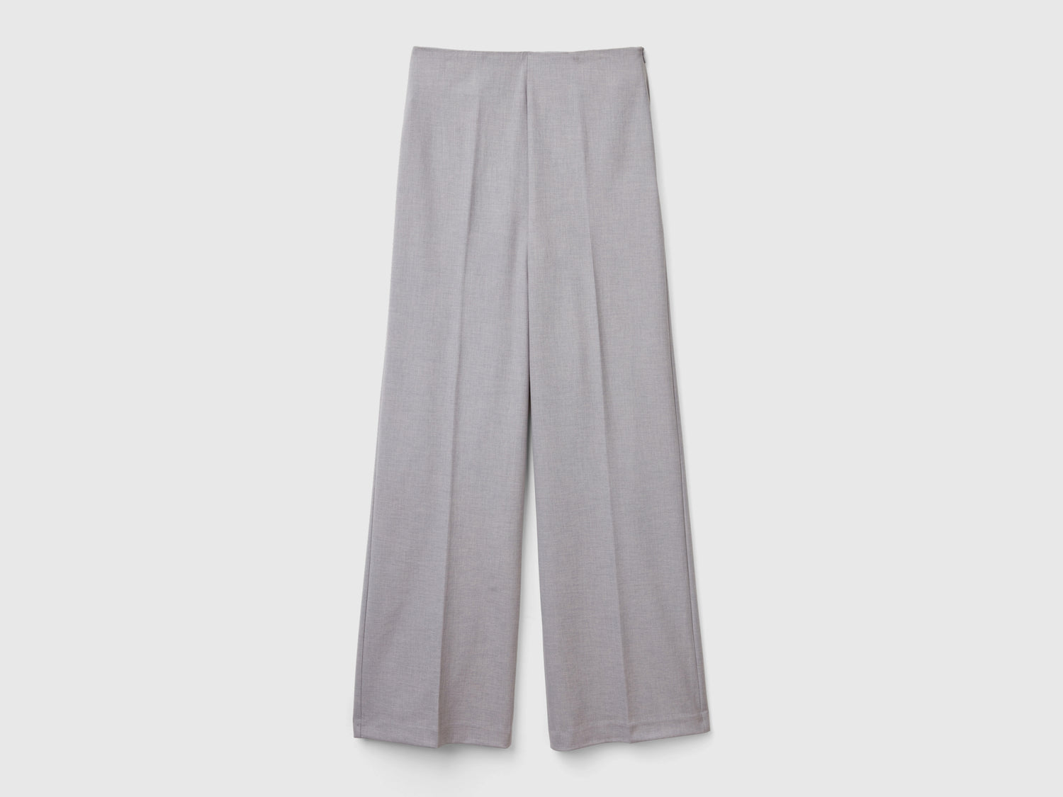 Pantaloni fluidi a vita alta da donna grigio | Benetton Outlet