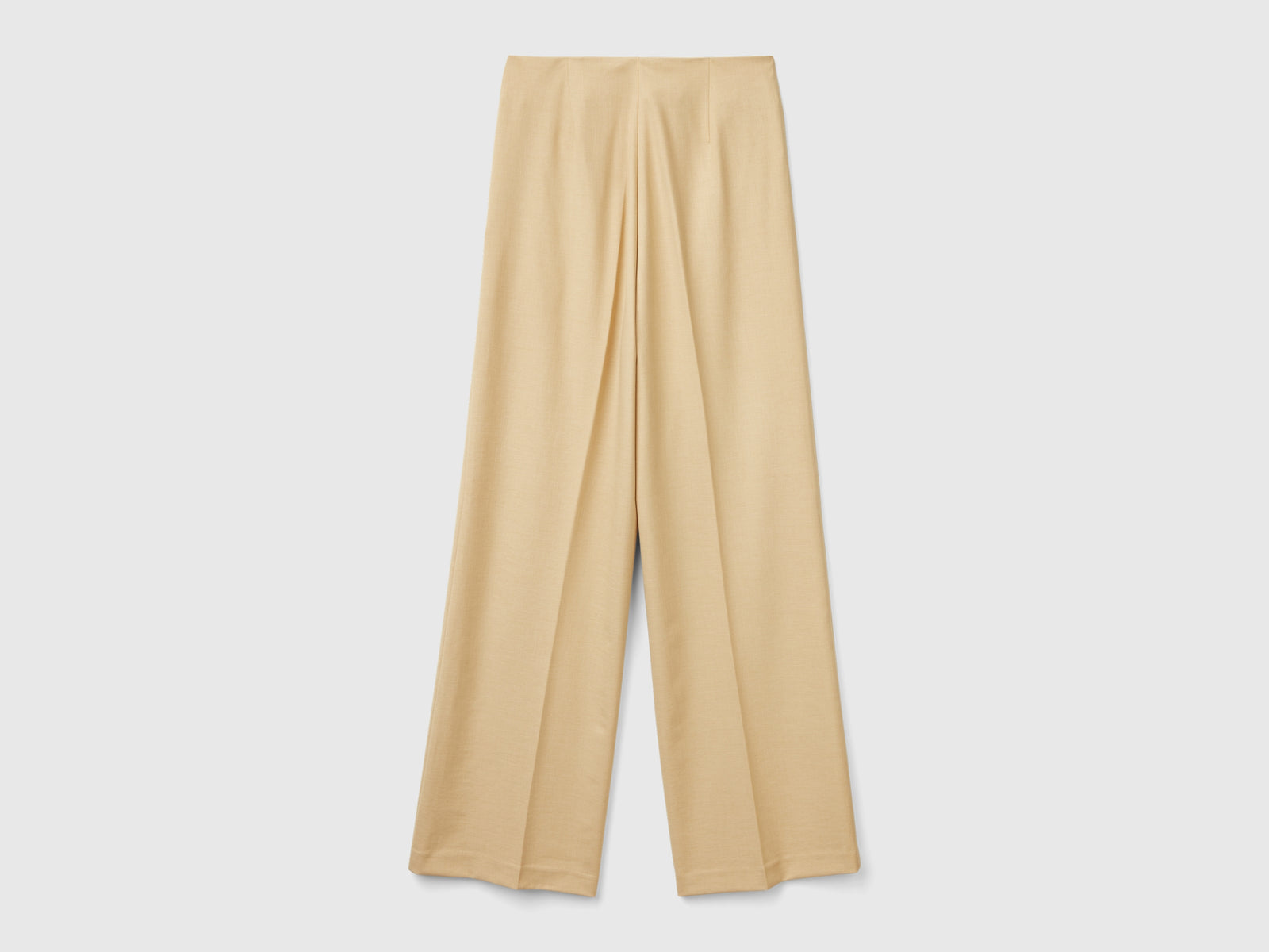 Pantaloni fluidi a vita alta da donna beige 2 | Benetton Outlet