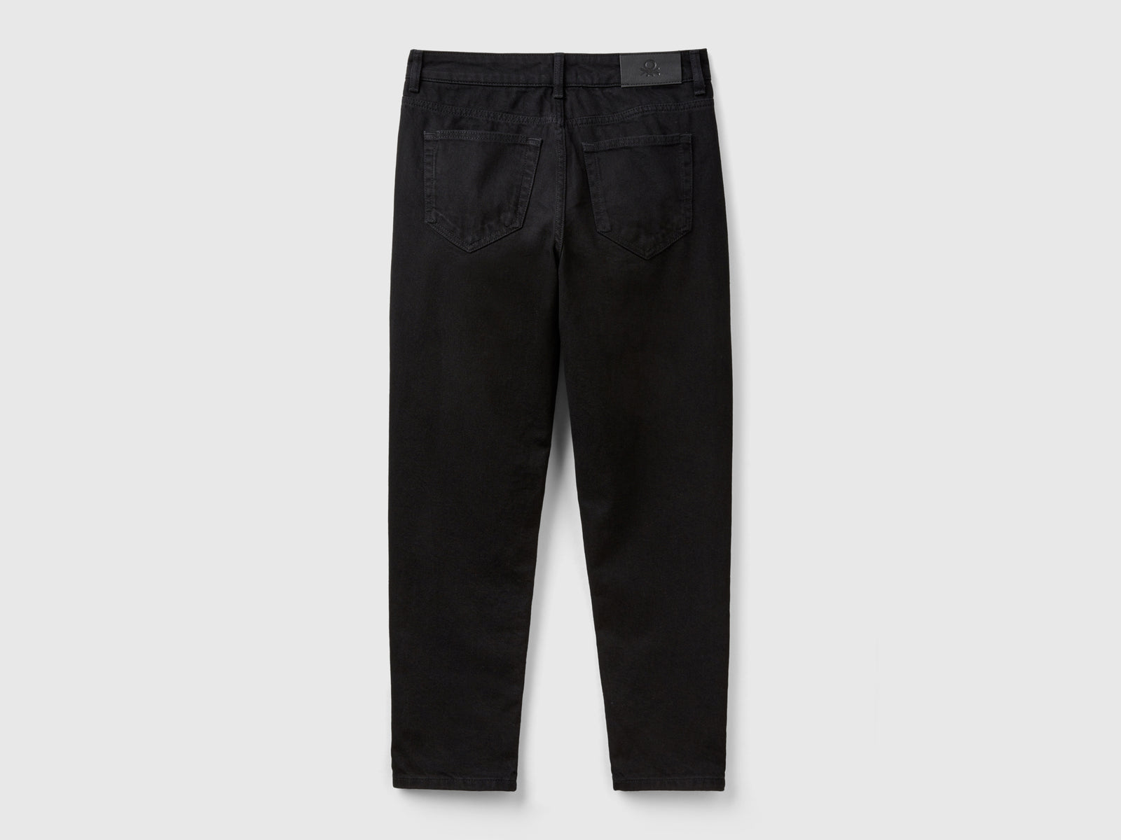 Jeans cropped a vita alta da donna nero 2 | Benetton Outlet