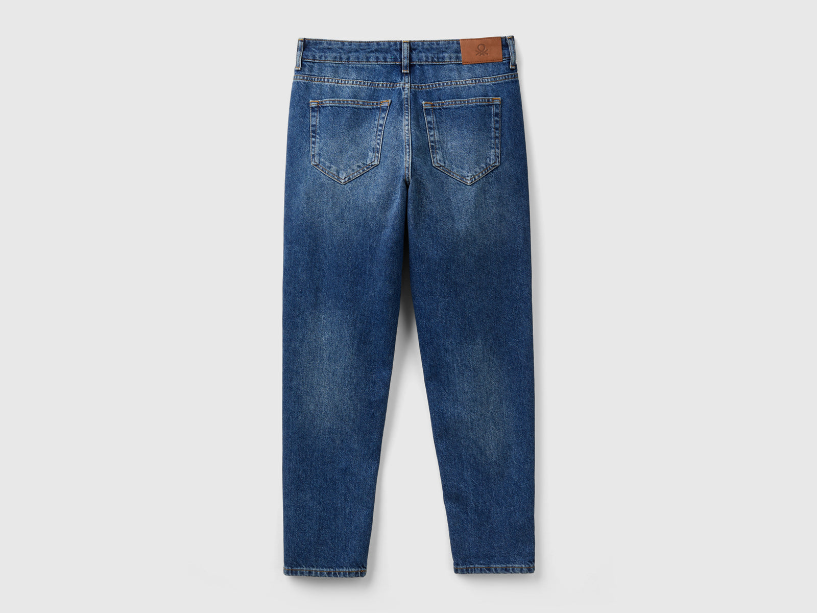 Jeans cropped a vita alta da donna blu 2 | Benetton Outlet
