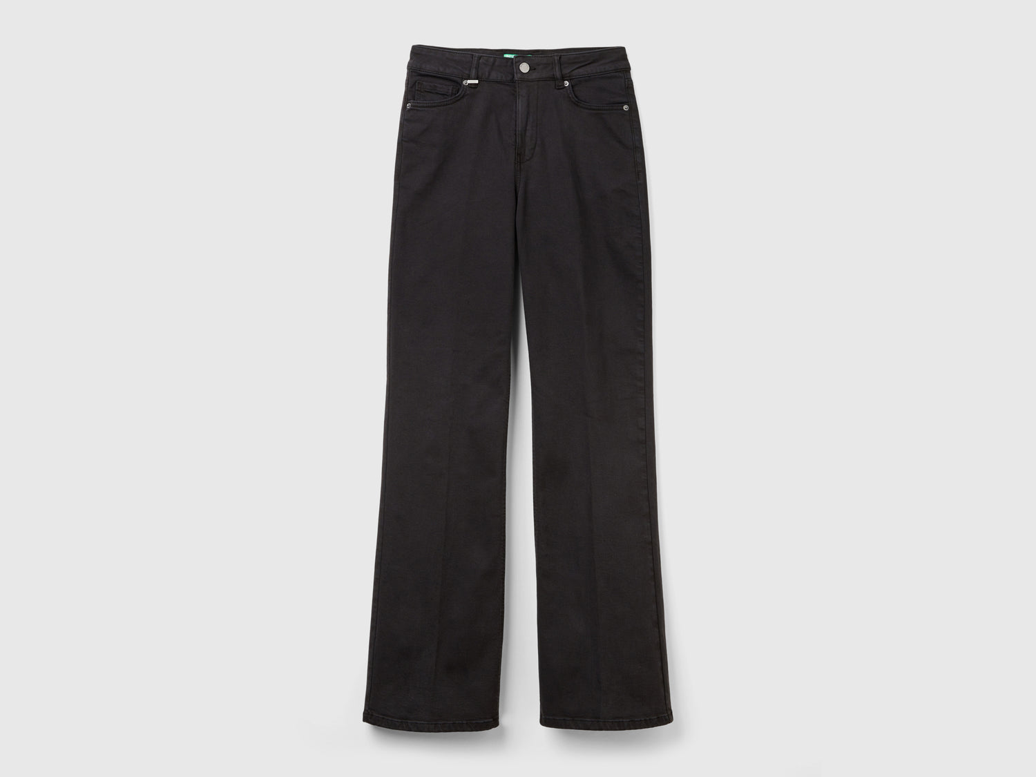 Jeans flare stretch da donna nero | Benetton Outlet