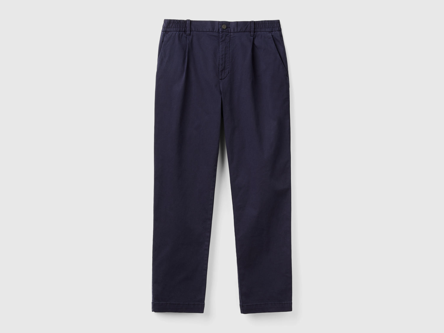 Chino in cotone stretch da uomo blu scuro | Benetton Outlet