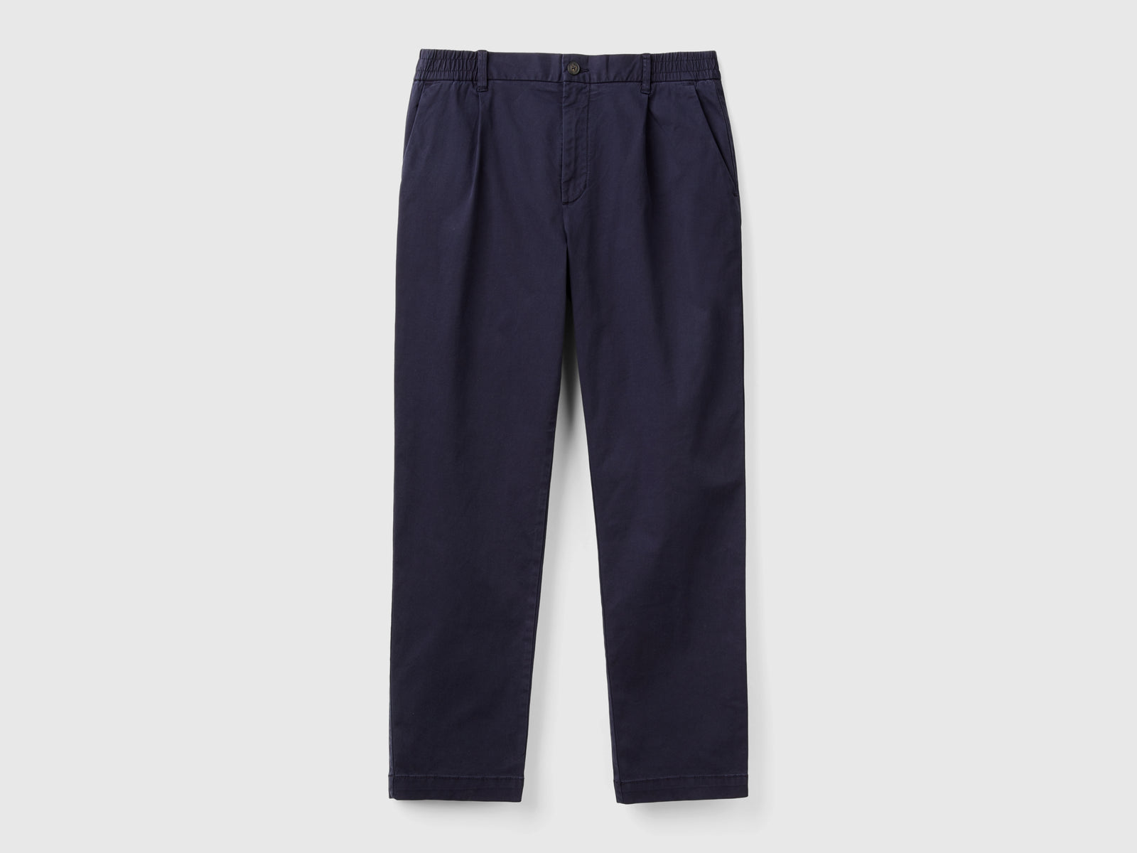 Chino in cotone stretch da uomo blu scuro | Benetton Outlet