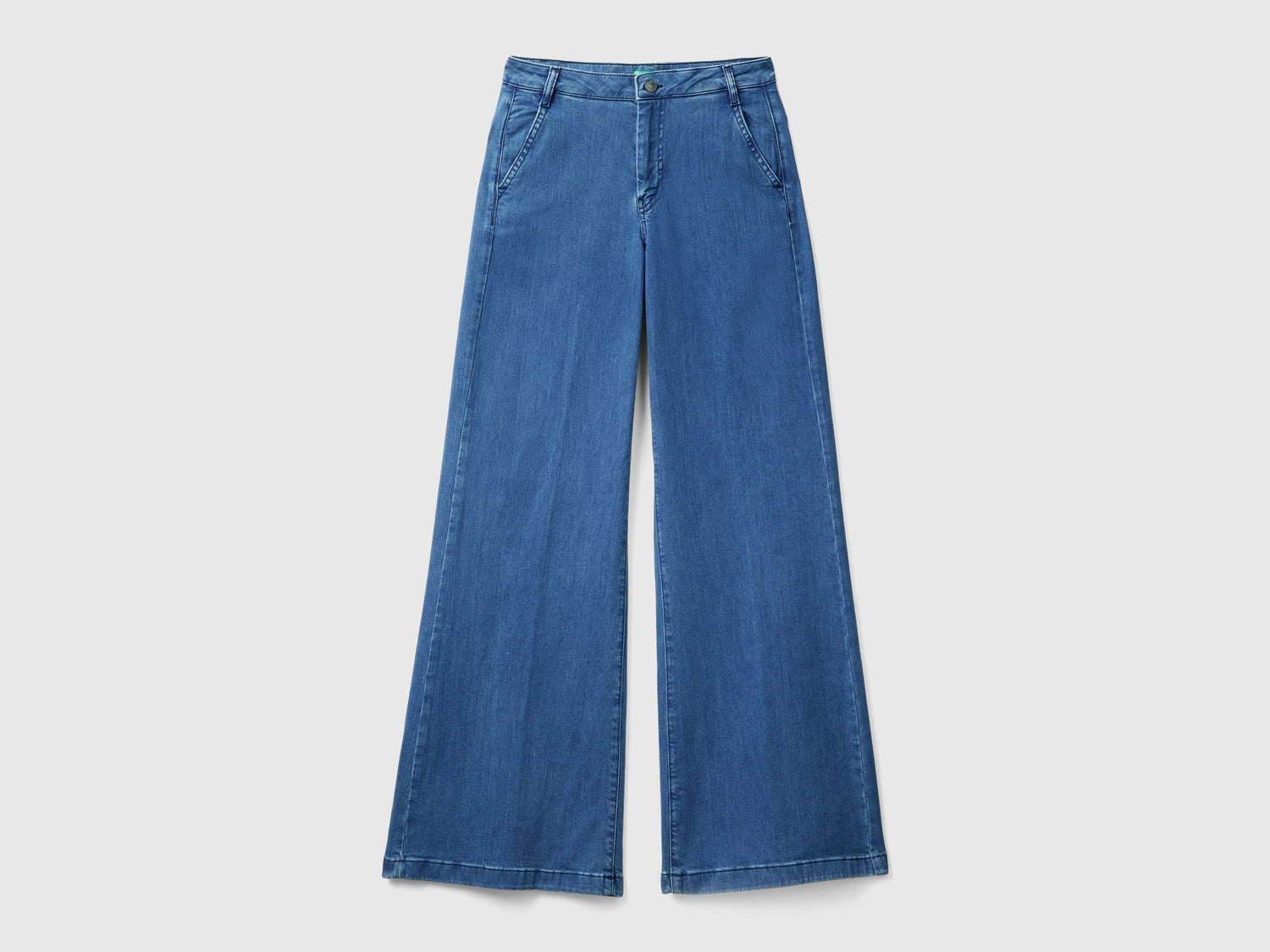 Jeans a zampa in cotone stretch da donna blu | Benetton Outlet
