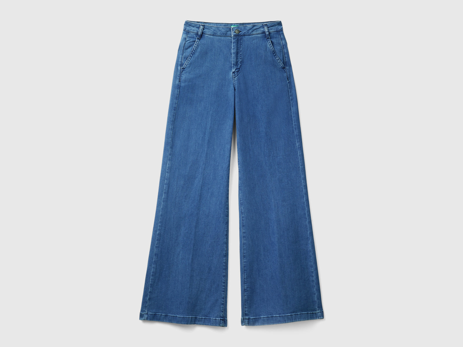 Jeans a zampa in cotone stretch da donna blu | Benetton Outlet