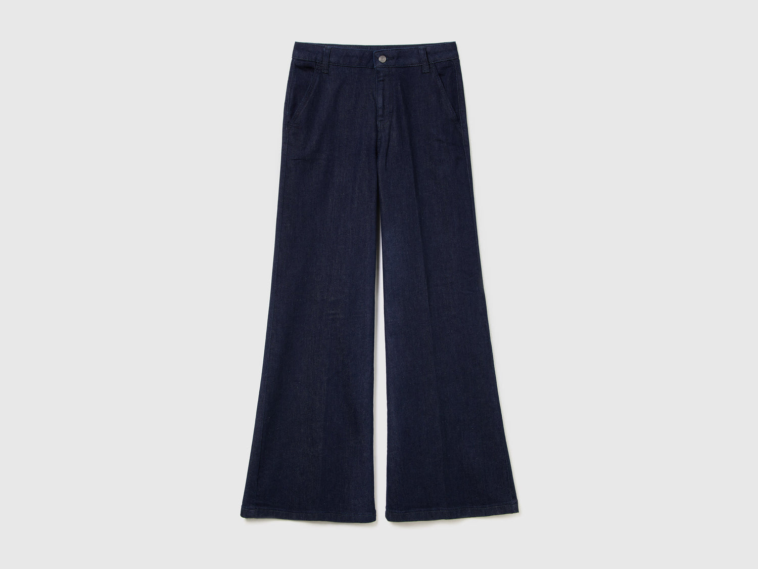 Jeans a zampa in cotone stretch da donna blu scuro | Benetton Outlet