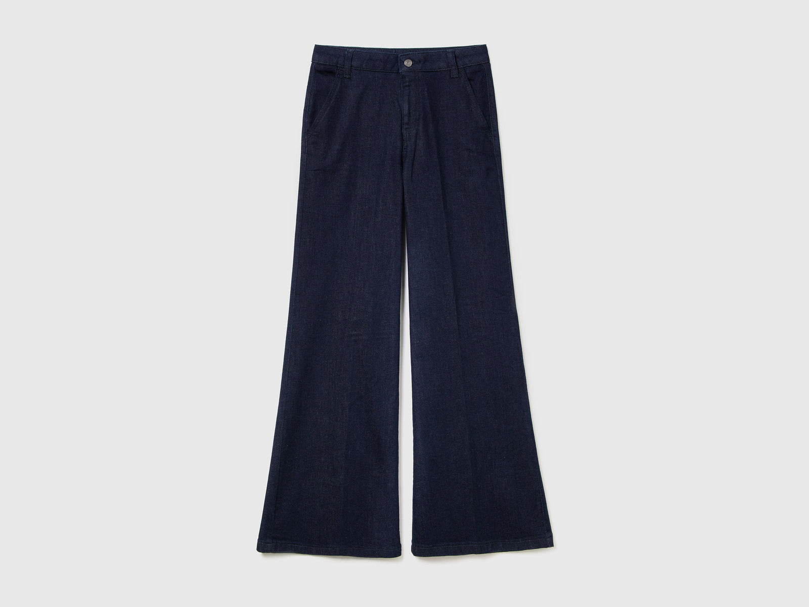 Jeans a zampa in cotone stretch da donna blu scuro | Benetton Outlet