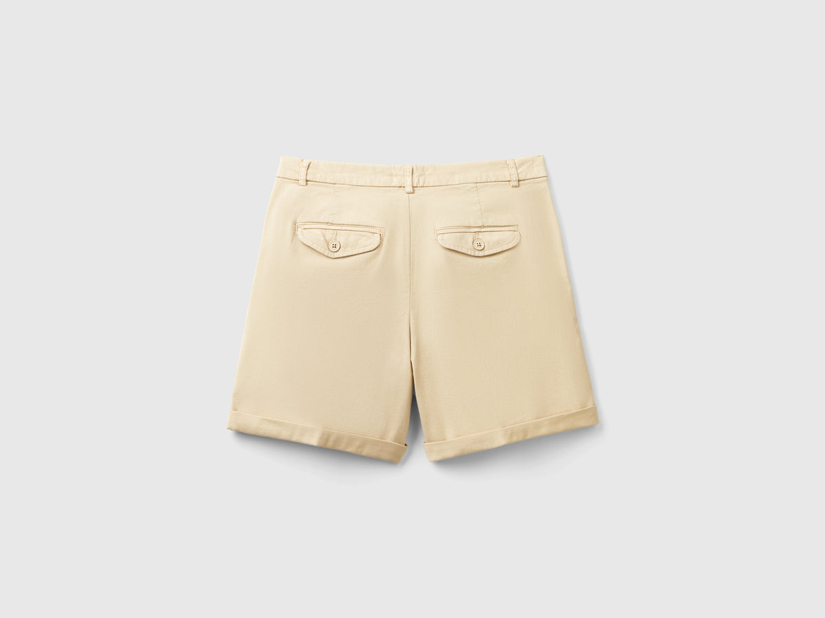 Bermudas de algodón elástico