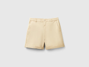 Bermudas de algodón elástico