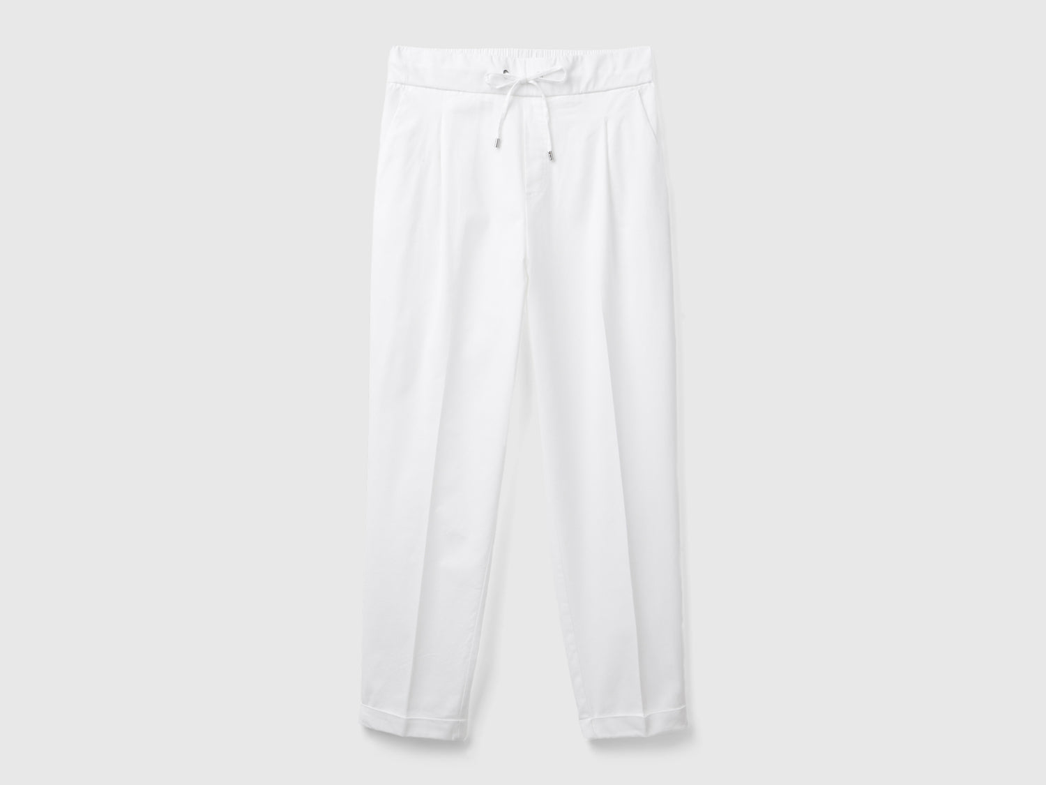 Pantalones deportivos de algodón elástico da donna bianco | Benetton Outlet