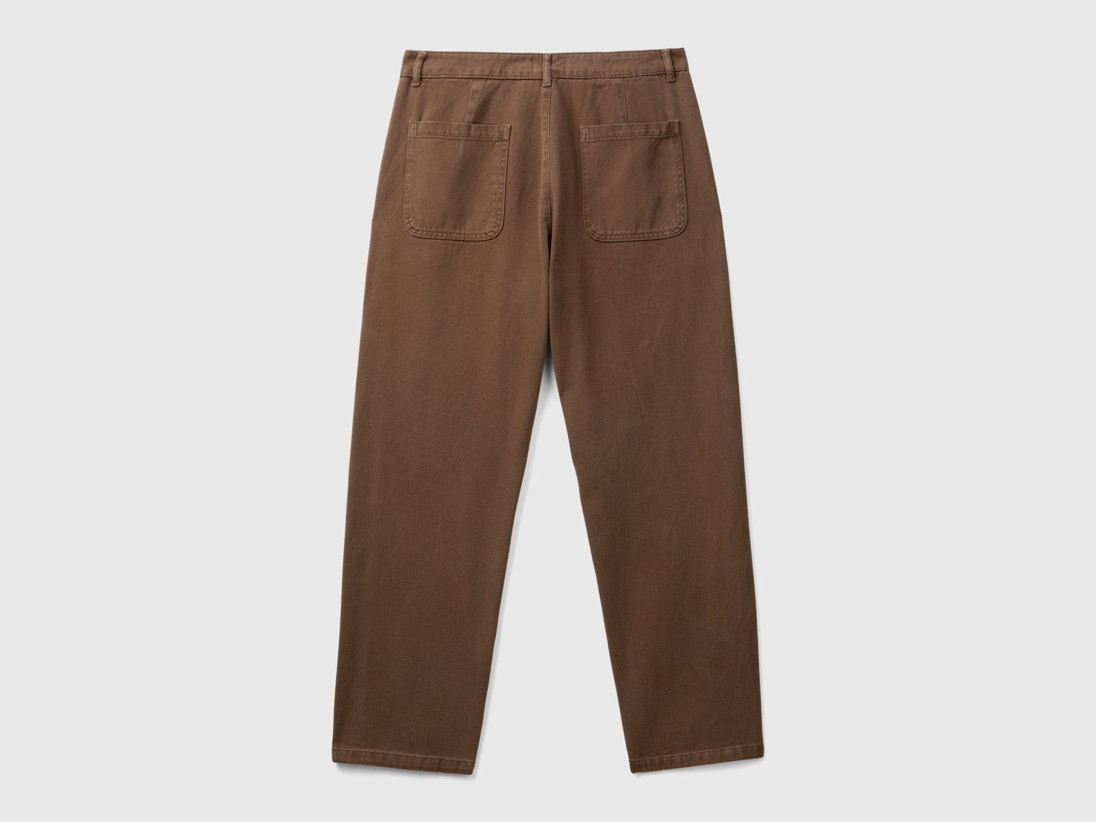 Pantaloni in puro cotone da uomo marrone 2 | Benetton Outlet