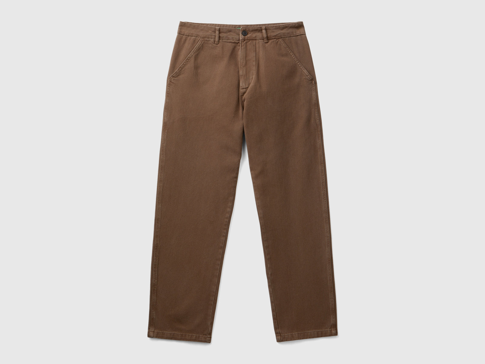 Pantaloni in puro cotone da uomo marrone | Benetton Outlet
