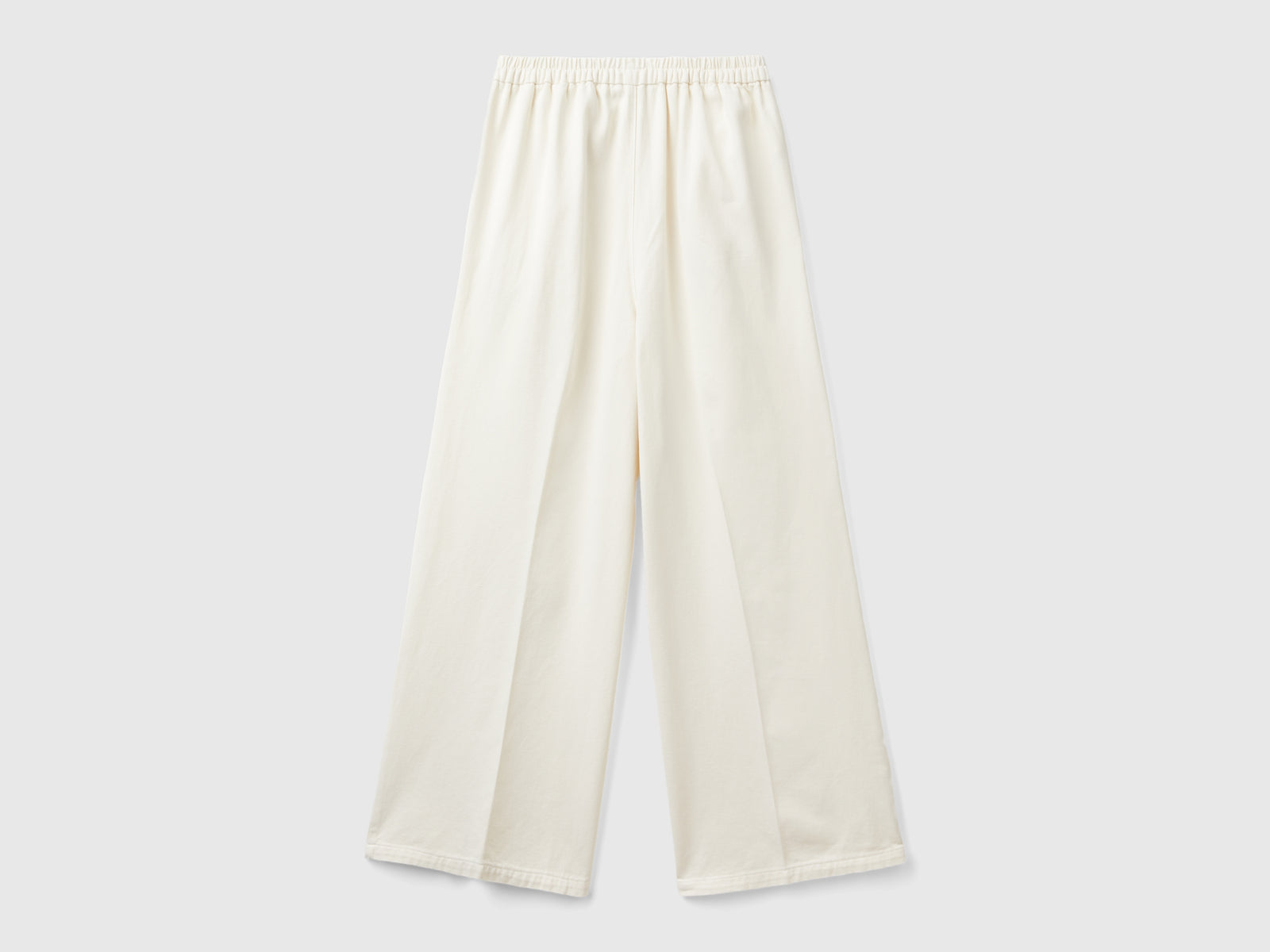 High-waisted palazzo pants da donna bianco panna 2 | Benetton Outlet