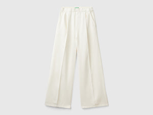 High-waisted palazzo pants