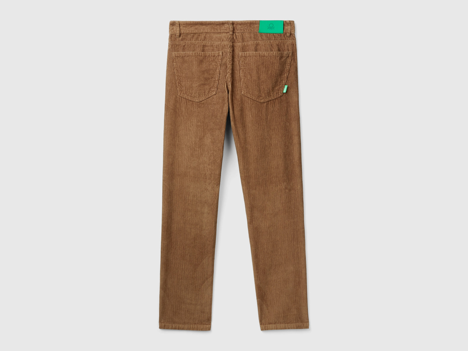 Pantaloni regular fit in velluto da uomo marrone 2 | Benetton Outlet