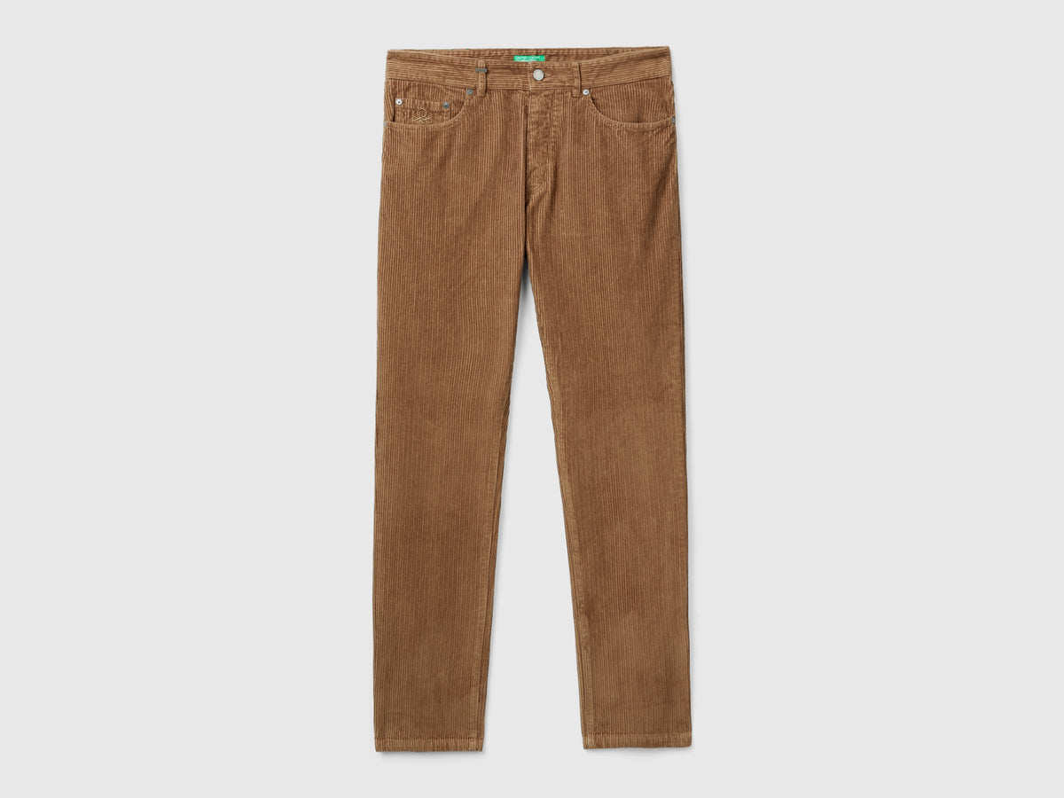 Pantaloni regular fit in velluto