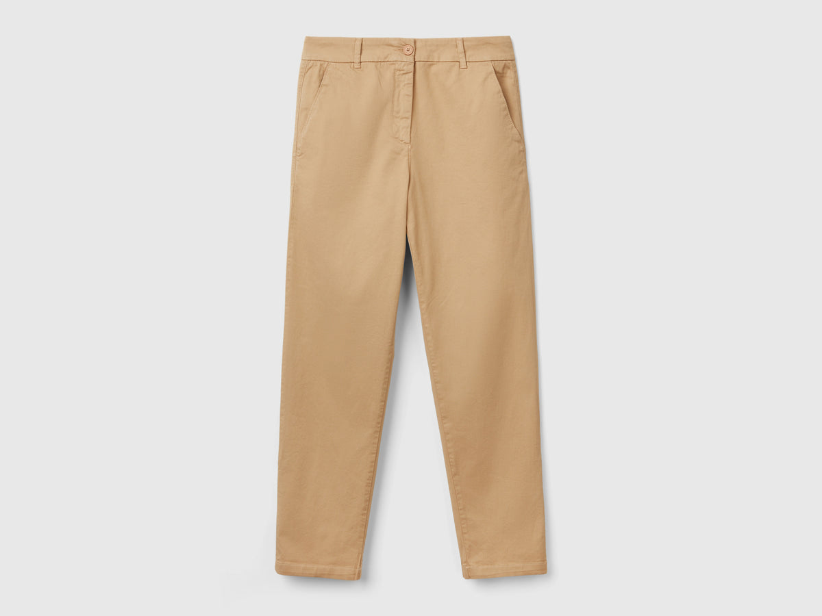 Pantalones chinos de algodón elástico