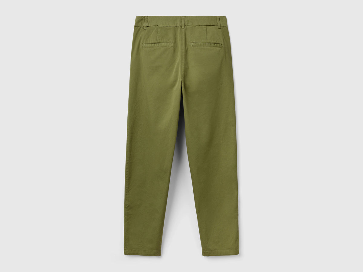 Pantalones chinos de algodón elástico
