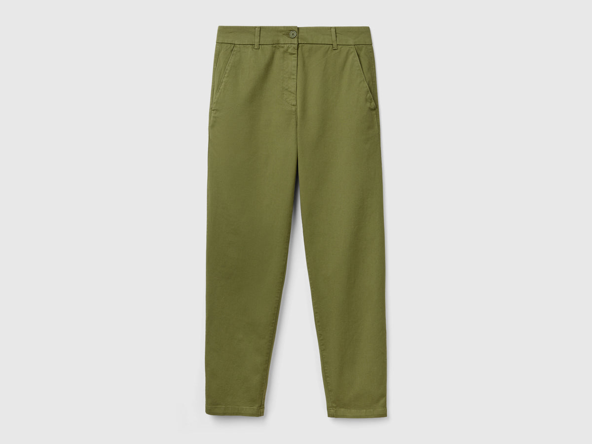 Pantalones chinos de algodón elástico