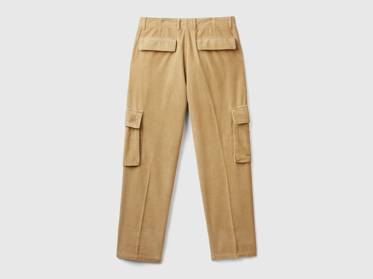 Pantaloni cargo in velluto