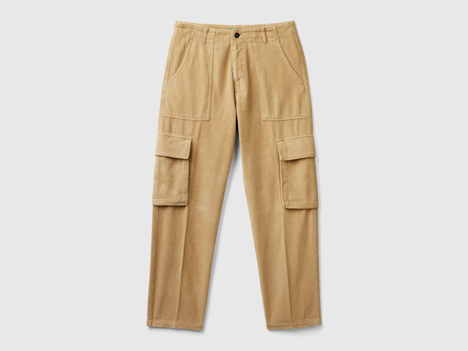Pantaloni cargo in velluto da uomo cammello | Benetton Outlet