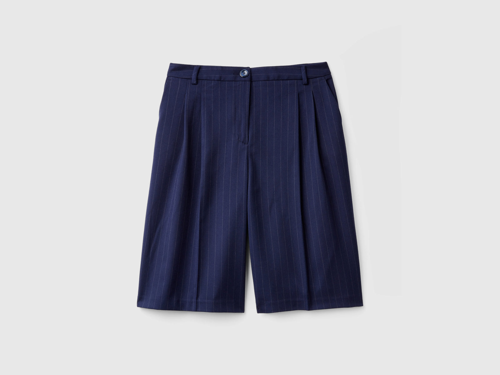 Bermuda gessati da donna blu scuro | Benetton Outlet