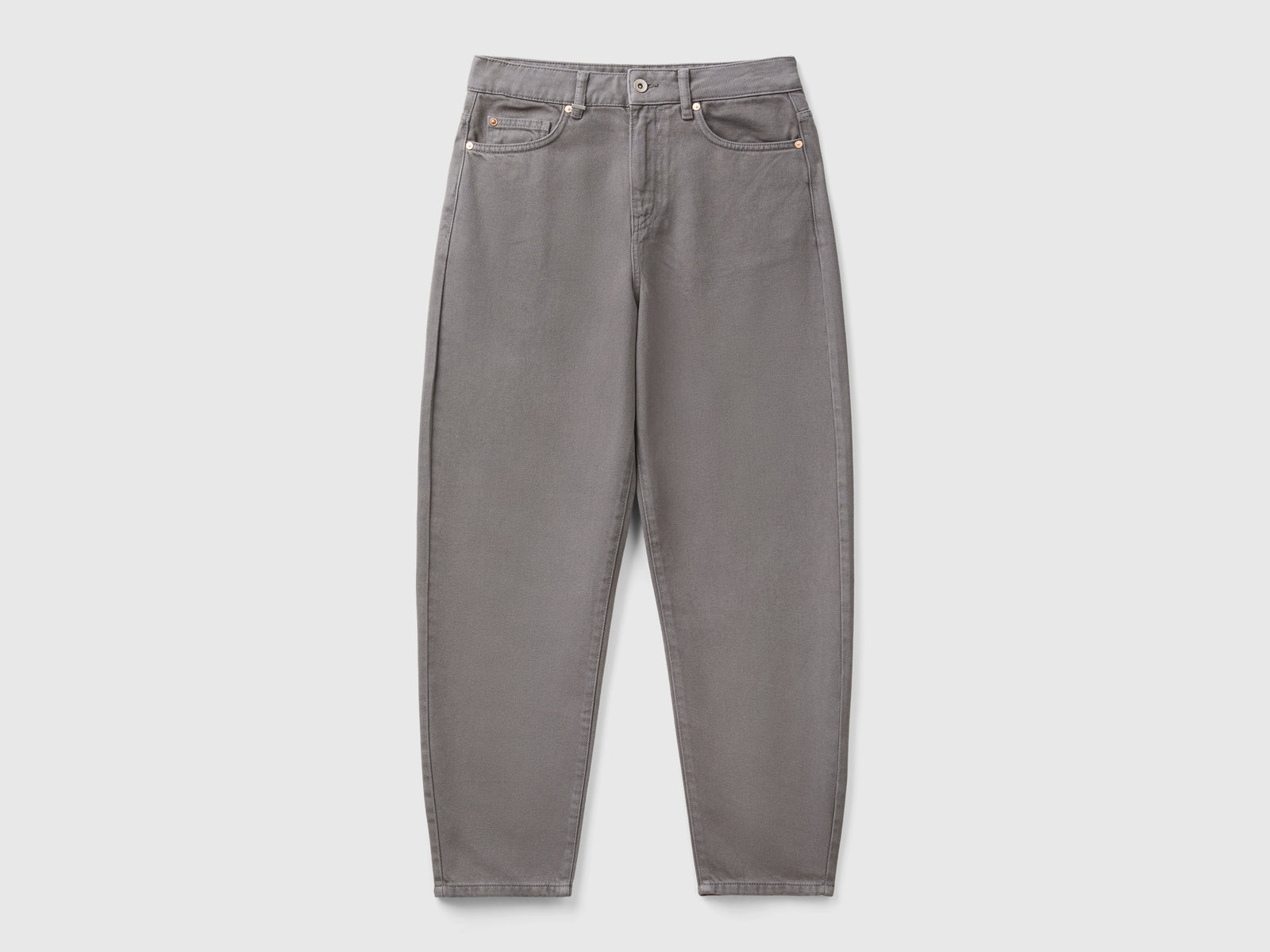 Pantalones de corte globo da donna grigio | Benetton Outlet
