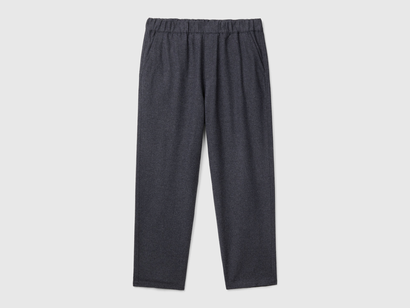 Joggers in flanella da uomo grigio scuro | Benetton Outlet