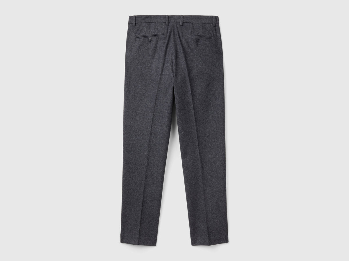 Pantaloni slim fit in flanella