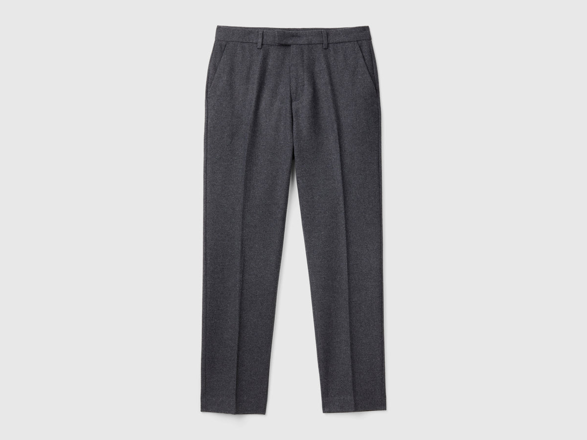 Pantaloni slim fit in flanella