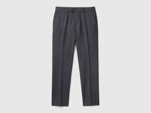 Pantaloni slim fit in flanella