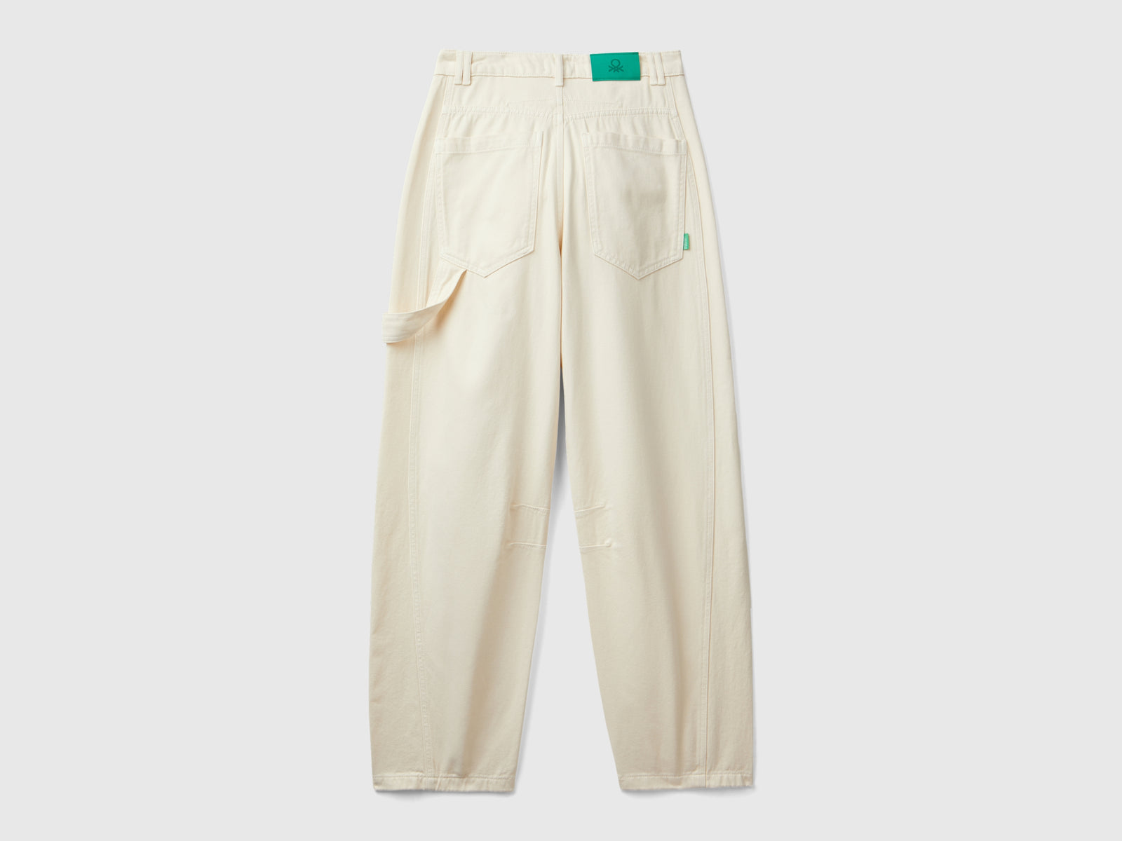 Pantalones holgados da donna bianco panna 2 | Benetton Outlet
